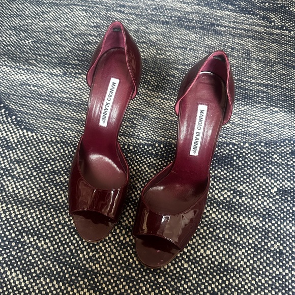 Manolo Blahnik Open Toed Pumps - Picture 2 of 3
